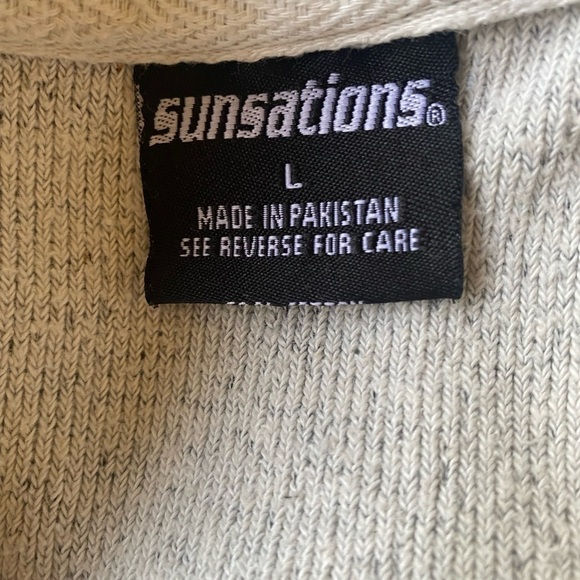 Sunsations Fenwick Island Delaware Distressed Oversized Hoodie Gray Unisex Sz. L - Picture 9 of 10